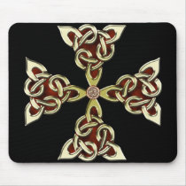 Golden Celtic Cross Mousepad
