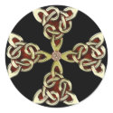 Golden Celtic Cross Sticker by pentagramstar Golden Celtic Cross Sticker