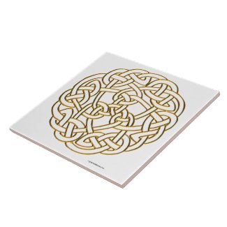 Golden Celtic Knot Tile