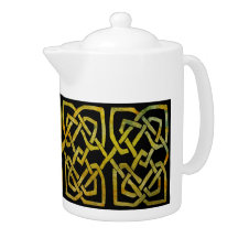 Golden Celtic Knots on Black