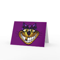 Golden Cheshire Cat Greeting Card by Jaenne Golden Cheshire Cat Greeting Card
