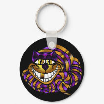 Golden Cheshire Cat Keychain