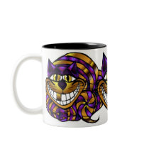 Golden Cheshire Cat Mug by Jaenne Golden Cheshire Cat Mug