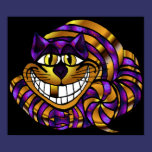 Golden Cheshire Cat Print