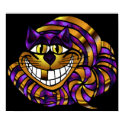 Golden Cheshire Cat Print