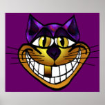 Golden Cheshire Cat Print