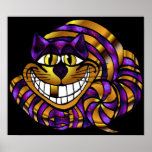 Golden Cheshire Cat Print