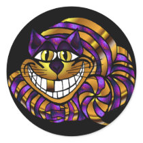 Golden Cheshire Cat Sticker