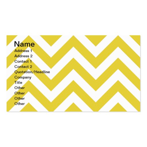 golden chevrons  zigzag pattern business cards