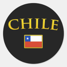 Golden Chile Round Stickers