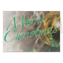 Golden Christmas Ball Ornament Cards
