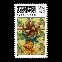 Golden Christmas Bells postage