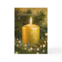 Golden Christmas candle cards