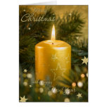 Golden Christmas Candle Cards