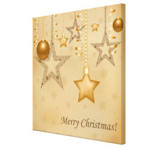 Golden Christmas Gallery Wrapped Canvas