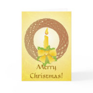 Golden Christmas Card card