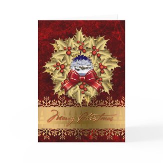 Golden Christmas Cards card