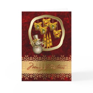 Golden Christmas Cards card