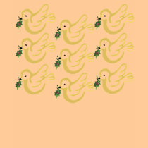 Golden Christmas doves t-shirts