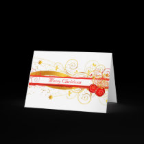 Golden  Christmas greeting card