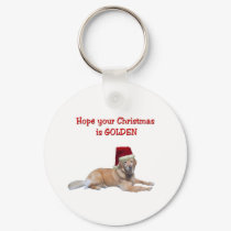 Golden Christmas keychains
