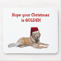 Golden Christmas mousepads