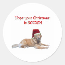 Golden Christmas Sticker