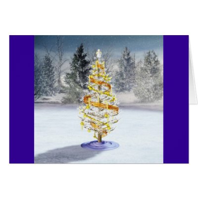 Golden Christmas Tree cards