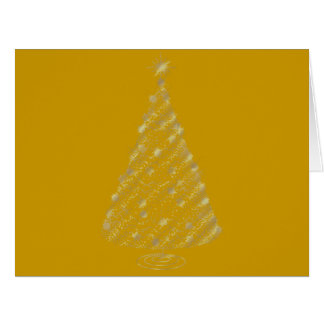 GOLDEN CHRISTMAS TREE GREETINGS CARD