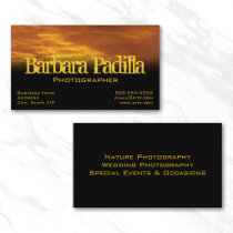 Golden Clouds Profile Card business cards