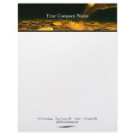Golden Coin in Black Gold and White Letterhead Design