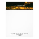 Golden Coin in Black Gold and White Letterhead Design