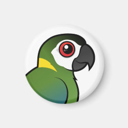 Birdorable Golden-collared Macaw Round Magnet