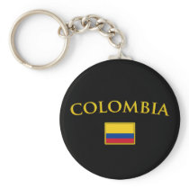 Golden Colombia Keychains