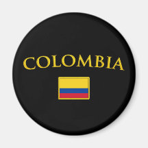 Golden Colombia Refrigerator Magnet