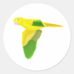 Golden Conure Round Stickers