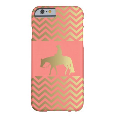 Golden Coral Chevrons Western Pleasure Horse Barely There iPhone 6 Case
