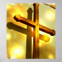 Golden Cross Poster Print zazzle_print