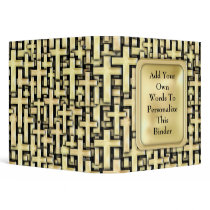 Golden Crosses 3 Ring Binders