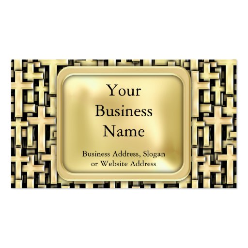 Golden Crosses Business Card Templates (front side)