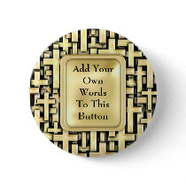Golden Crosses Pinback Button