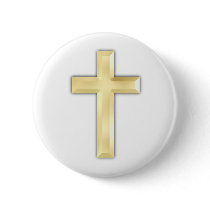 Golden Crosses Pinback Buttons