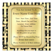 Golden Crosses Personalized Announcement