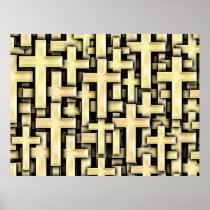 Golden Crosses Poster