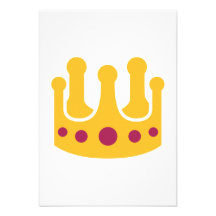 Golden crown custom announcements