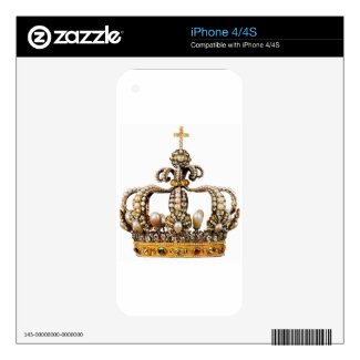Golden Crown I Decal For The iPhone 4S