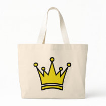 golden crown icon canvas bags