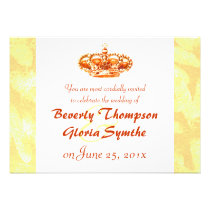 Golden Crown WEDDING Invitation invitations