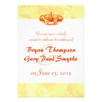 Golden Crown WEDDING Invitation invitations