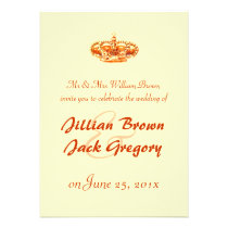 Golden Crown WEDDING Invitation invitations